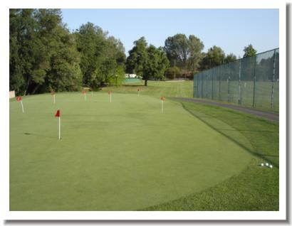 Riverview Country Club, Redding - One of two practice greens